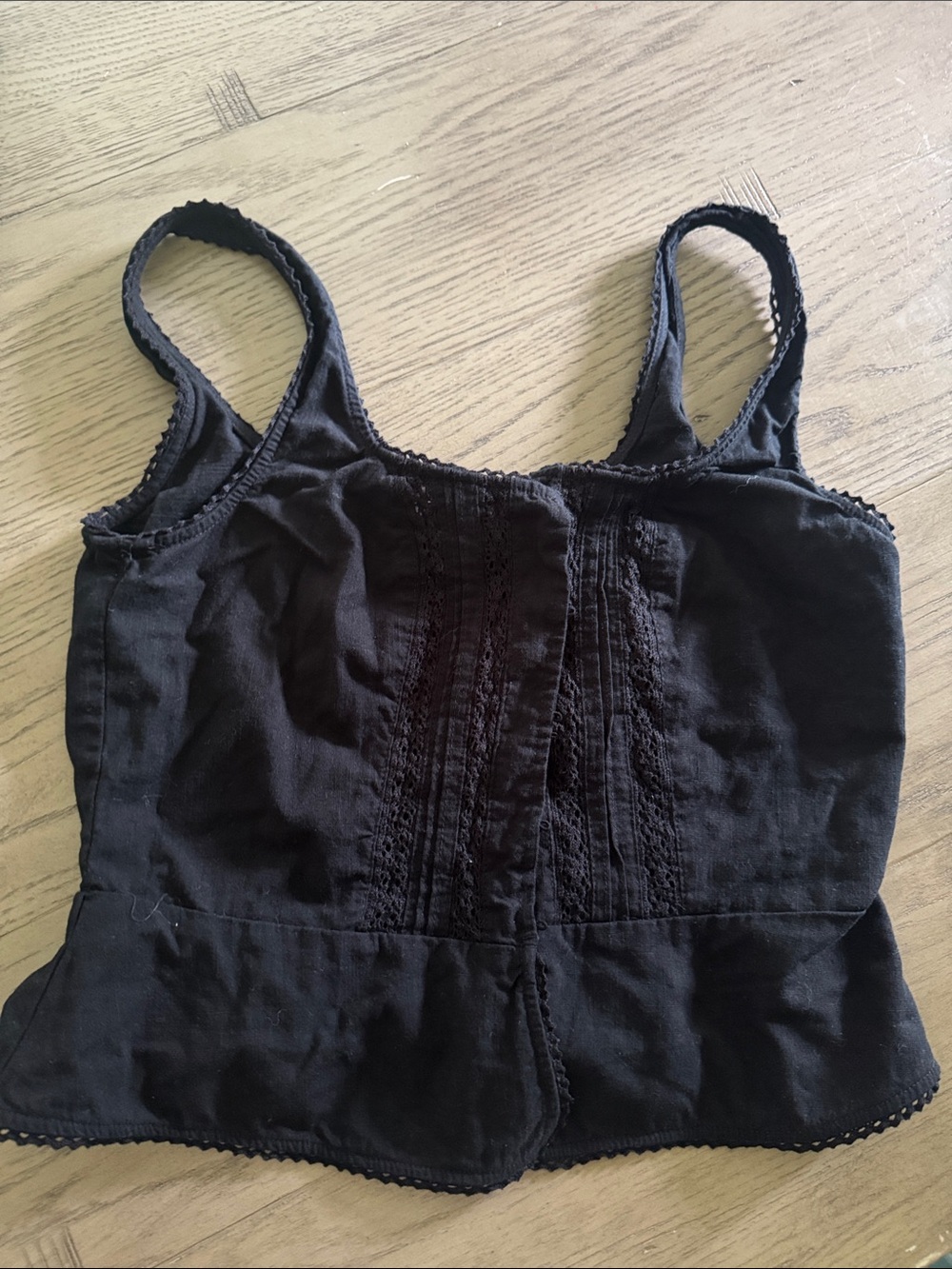 Universal Thread Black Lace-Trim Camisole Tank